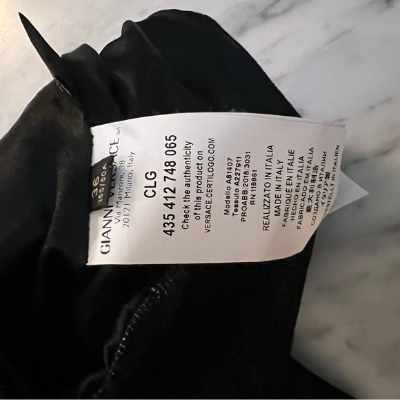 Versace 2018 Fall Buckle Denim Corset Tube Top - Picture 5 of 7